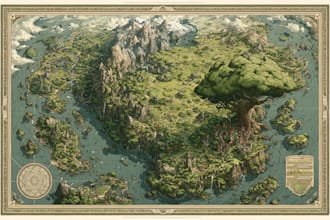 map illustration map design fantasy map illustration