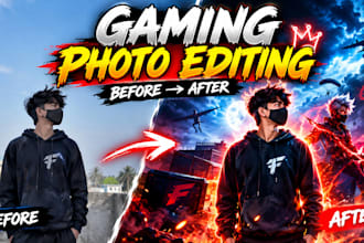 professionally edit gaming photos and characters