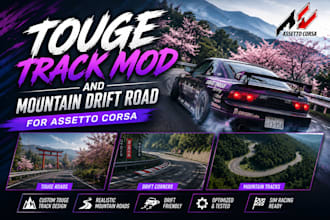 do touge track mod and mountain drift road for assetto corsa