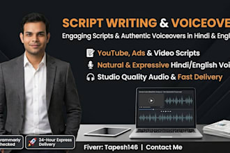 write engaging scripts and hindi voiceover
