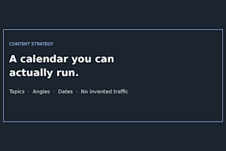 create a content strategy and editorial calendar