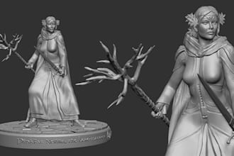 sculpt 3d model and character for 3d printing model