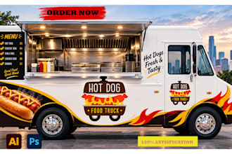 design professional food truck wraps
