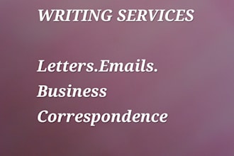 write professional letters, emails, and business correspondence