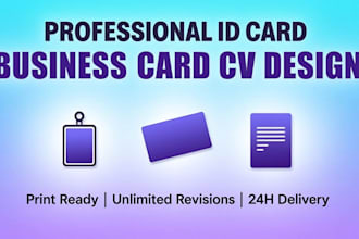 design id card, business card and CV resume