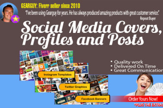 design a social media cover, profile or post image