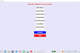 create python calculator and marks calculator with gui