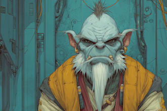 create custom cyberpunk and space opera character concept art