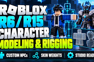 model and rig roblox r6 r15 characters custom avatars and npc game models vormac
