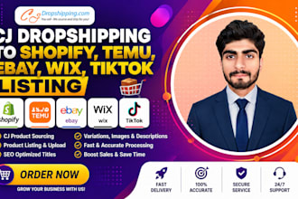 do cj dropshipping to shopify, temu, ebay, wix, tiktok listing