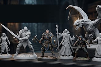 sculpt a high quality 3d miniature stl for printing and collectibles