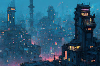make futuristic cyberpunk, sci fi city for you