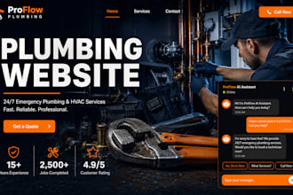 build plumbing website with ai chatbot for leads