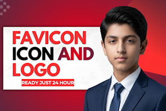 design favicon or icon and logo