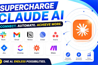 integrate claude ai with slack gmail notion linear asana jira clickp zapier make
