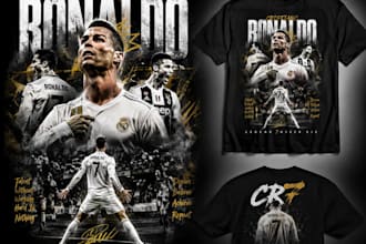 design  professional cr7  football poster