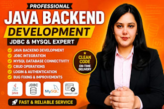 develop java backend with jdbc and mysql database