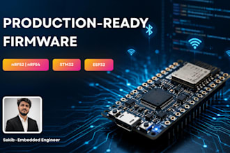 develop embedded firmware for stm32 esp32 nrf52 arm microcontrollers