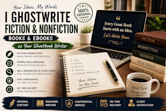 ghostwrite your fiction or nonfiction books and ebooks as a ghostbook writer