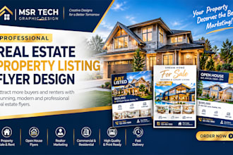 design real estate property listing flyer