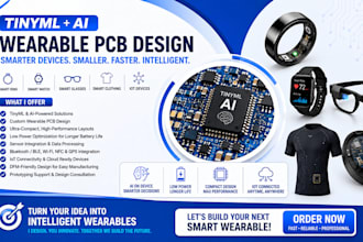 do tinyml, ai wearable pcb for smart ring, watch, glasses, clothing, iot devices