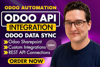do odoo API integration, odoo sharepoint, odoo automation and odoo data sync