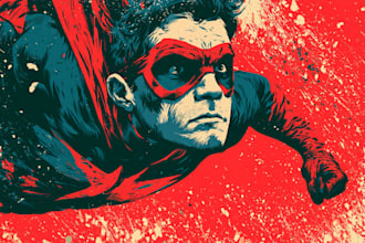 create dark superhero comic art and graphic novel