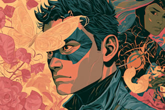 draw powerful superhero characters and action comic scenes