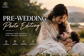 professionally edit and retouch your pre wedding photos