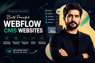 build webflow cms website, webflow blog, collections and dynamic pages