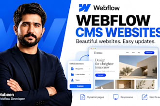 build webflow cms website, webflow blog, collections and dynamic pages