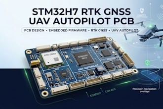 design custom stm32h7 rtk gnss drone autopilot pcb, uav flight controller