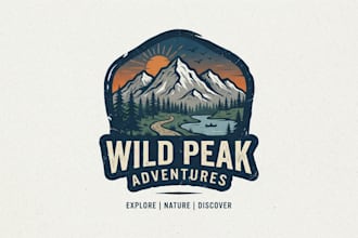 design an adventurous outdoor logo for your brand