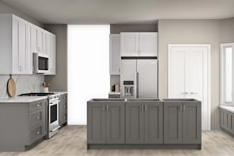 design your kitchen cabinets with 2020 design, 3d renders and detailed layouts
