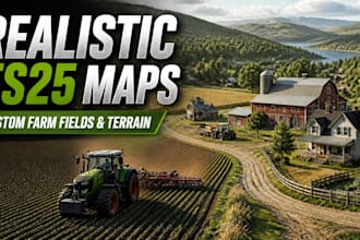 create realistic farming simulator 25 maps with custom farm field