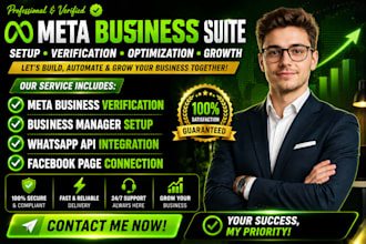setup meta business suite, whatsapp API, meta business verification