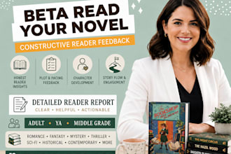 beta read your novel and give constructive reader feedback