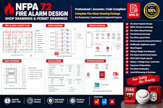 design nfpa 72 fire alarm shop drawings and permit drawings