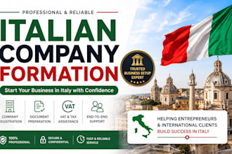 help with italy company formation and italy business registration