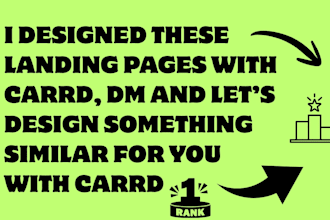 design a carrd landing page for ai products, startups, promotion and portfolio