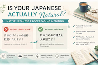 proofread and edit your japanese to sound natural
