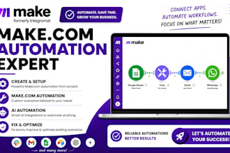 create setup make com automation made com fix make com ai automation make expert