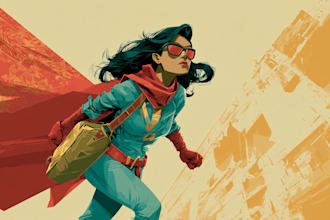 illustrate epic superhero action scenes and comic pages