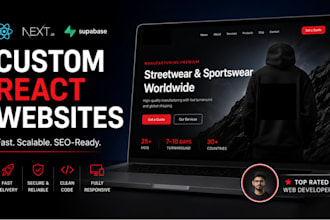 build a custom react or next js website with supabase database
