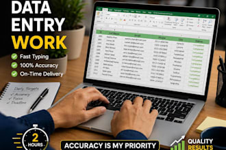 do accurate data entry, PDF to excel in 2 hours