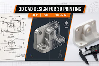 design 3d cad models for 3d printing and prototyping
