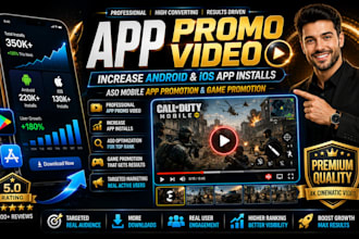 create converting app promo video gain app install, app marketing app promotion