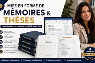 je mets en page votre mémoire ou these normes apa, mla, chicago