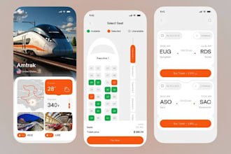build train booking app with ticketing and seat reservation