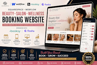 create squarespace booksy webflow fresha beauty salon wellness booking website